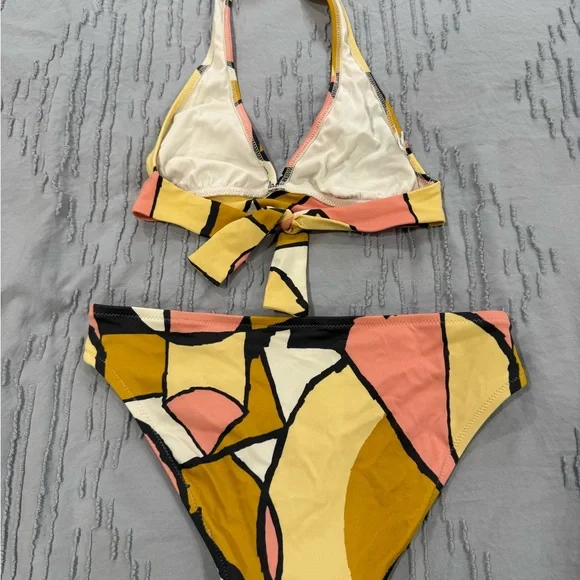 JCREW NWOT Small Colorful Halter Bikini Set - Picture 2 of 11